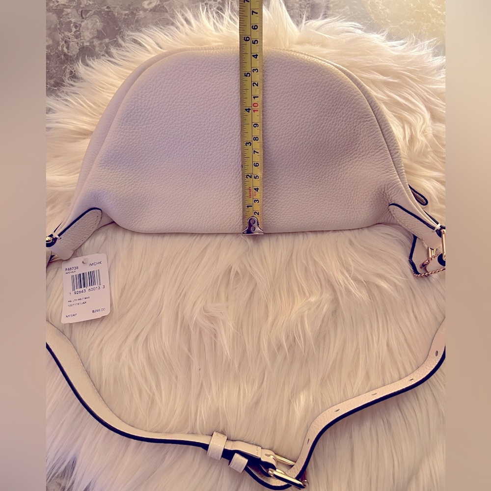 Coach White Leather Crossbody Belt Bag with Gold Hardware - Picture 7 of 7